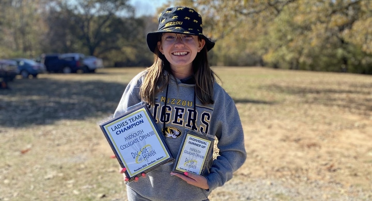 Dalton plays disc golf.