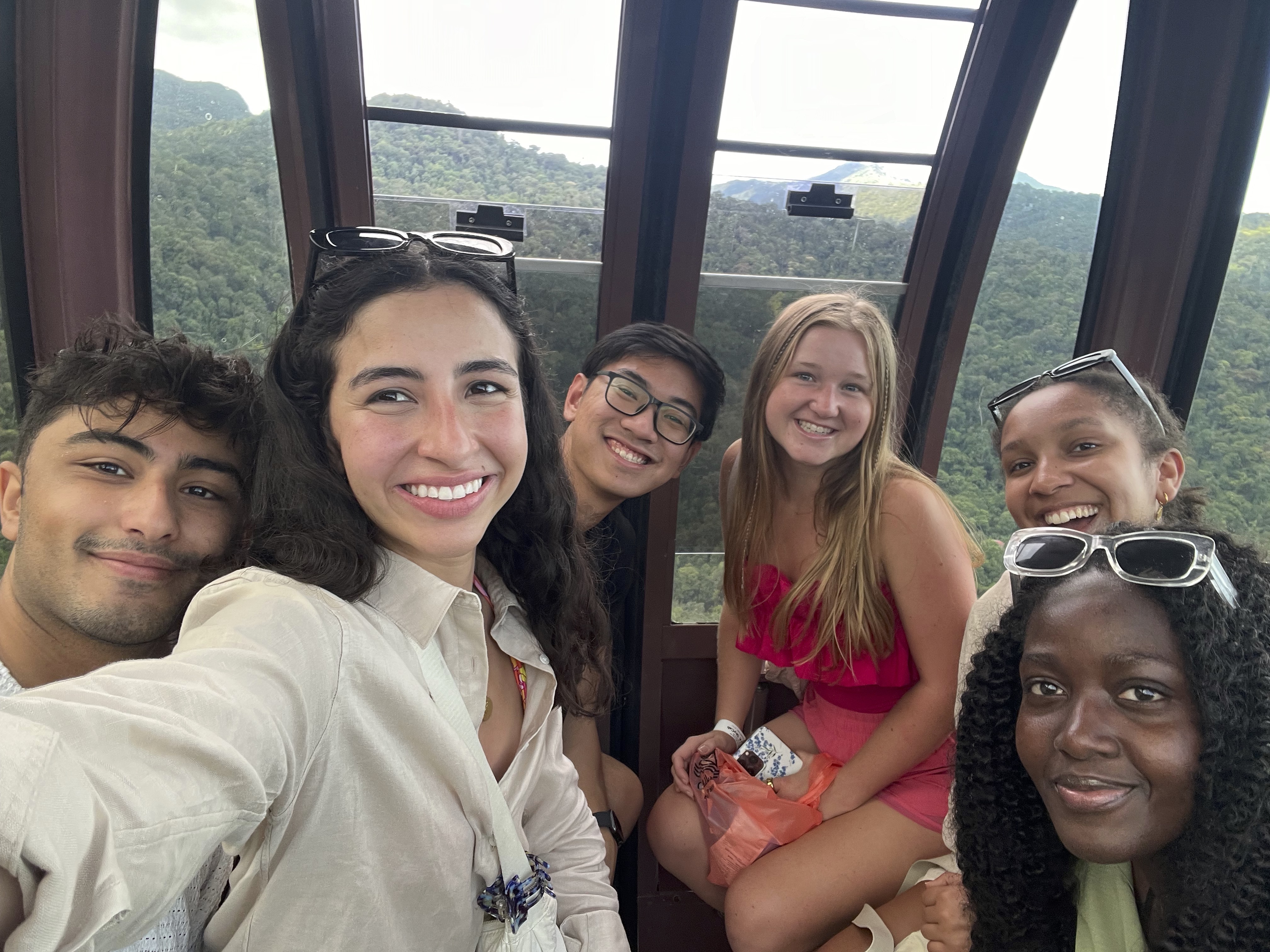 Mitchell with friends