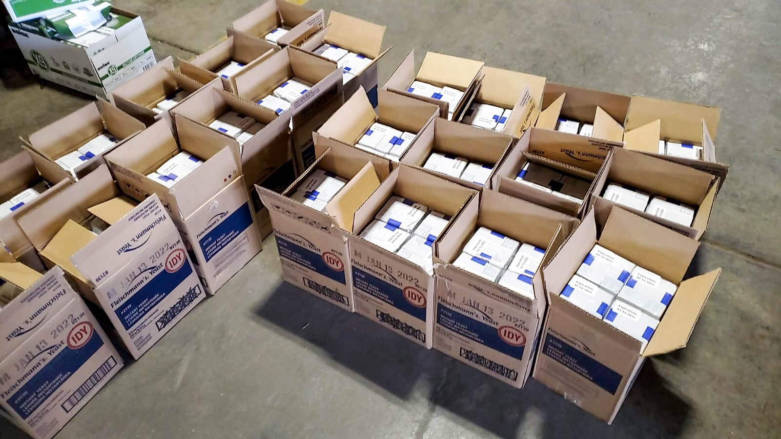 boxes of yeast