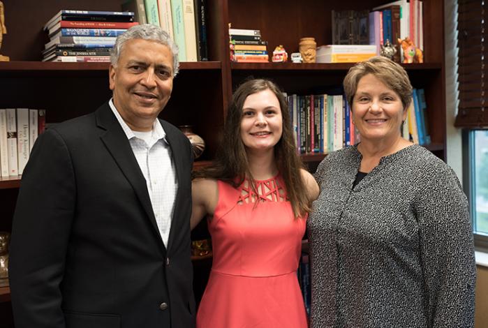 Image: Dean Ajay Vinze, Rebecca Price and Gay Albright