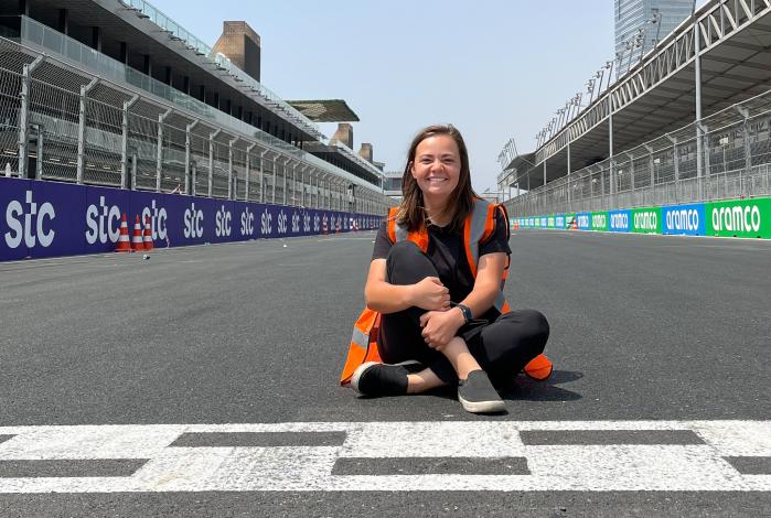 Allison Fitts at F1 event