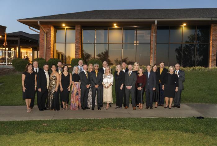 Dean with the new Davenport Society members