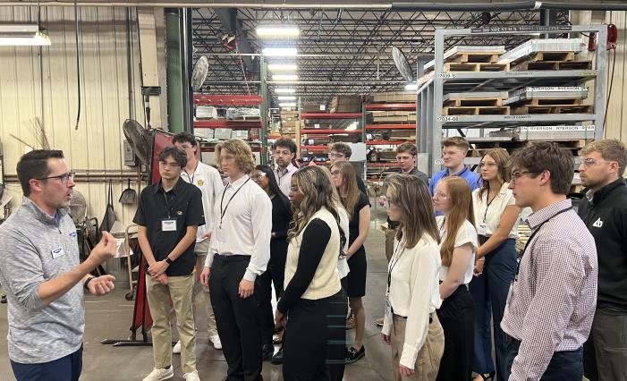 Trulaske students with Nathan Richardson,iInternational sales manager at Labconco Corporation