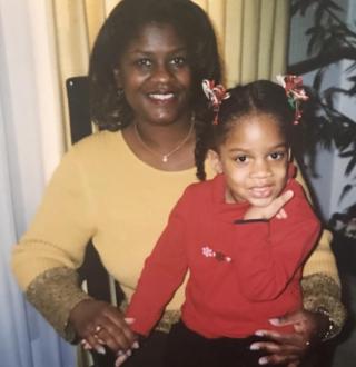 Image: Alaina Meekins-Kent with her mother, Andrea